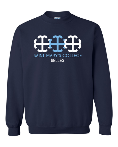 Saint Mary's Two Color Belles Crewneck Sweatshirt - Navy