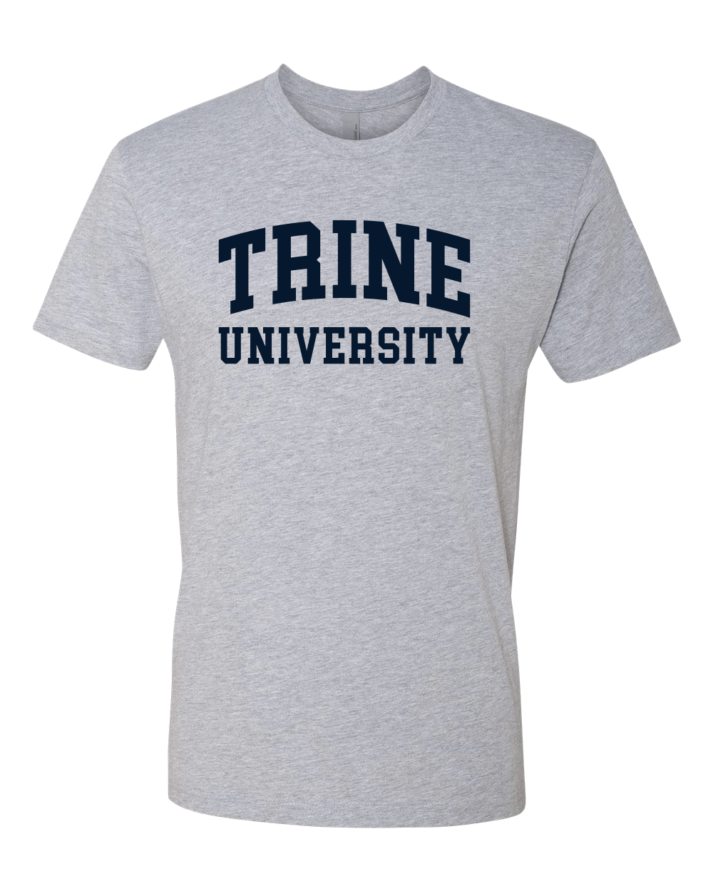 Premium Trine University Navy Text T-Shirt - Heather Gray