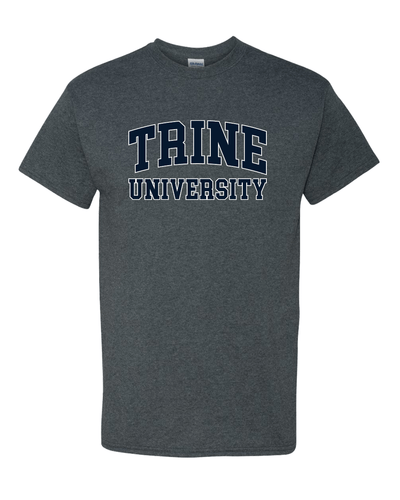 Trine University Two Color Text T-Shirt - Dark Heather