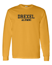 Load image into Gallery viewer, Drexel University Alumni Navy Text Long Sleeve - Gold
