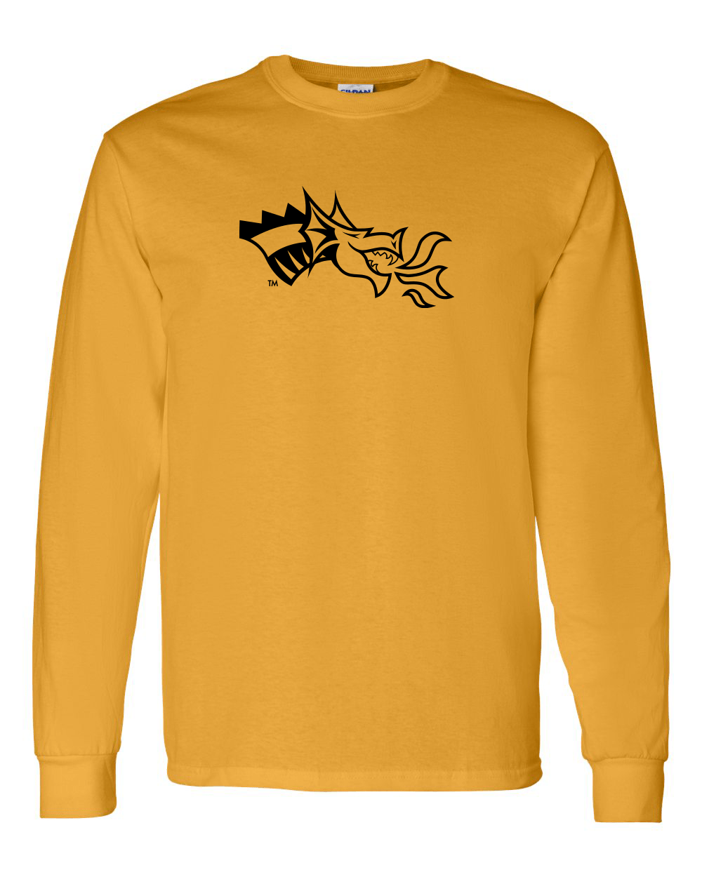 Drexel University Dragon Head 1 Color Long Sleeve - Gold