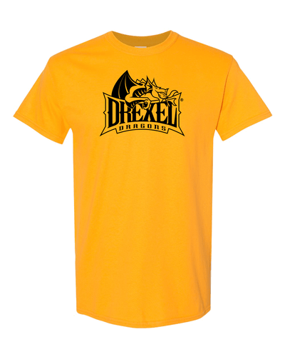 Drexel University Full Logo 1 Color T-Shirt - Gold