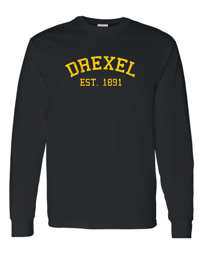 Drexel University Drexel Vintage 1891 Long Sleeve - Black