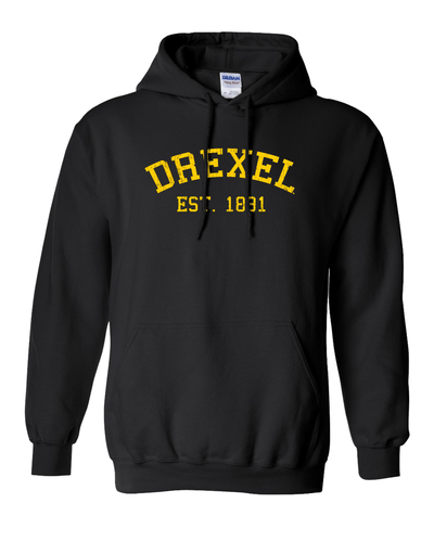 Drexel University Drexel Vintage 1891 Hooded Sweatshirt - Black