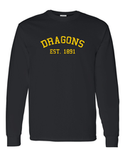 Load image into Gallery viewer, Drexel University Dragons Vintage 1891 Long Sleeve - Black
