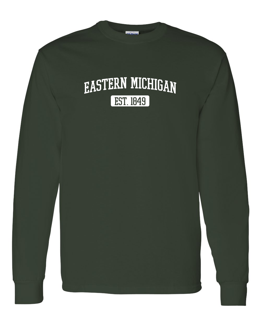 Eastern Michigan EST One Color Long Sleeve - Forest Green