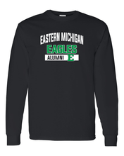 Load image into Gallery viewer, Eastern Michigan Eagles Alumni Two Color Long Sleeve - Black
