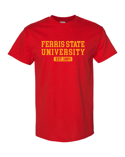 Ferris State University EST One Color T-Shirt - Red