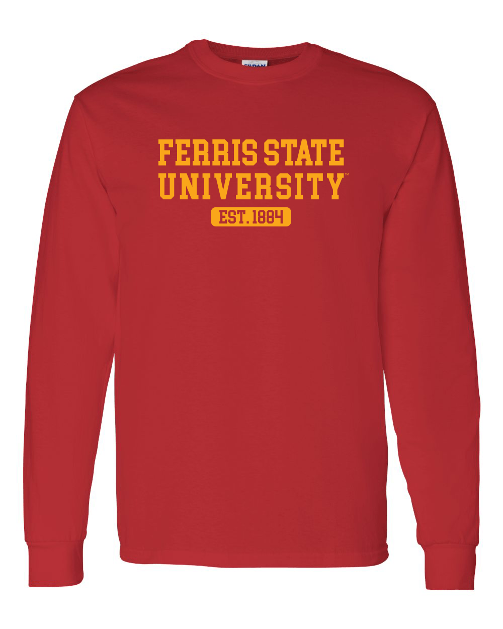 Ferris State University EST One Color Long Sleeve - Red