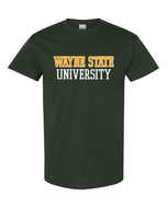 Wayne State University Two Color T-Shirt - Forest Green