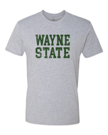 Wayne State Text Distressed Exclusive Soft Shirt - Heather Gray