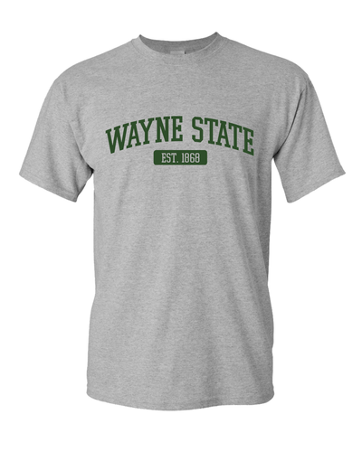 Wayne State EST One Color T-Shirt - Sport Grey