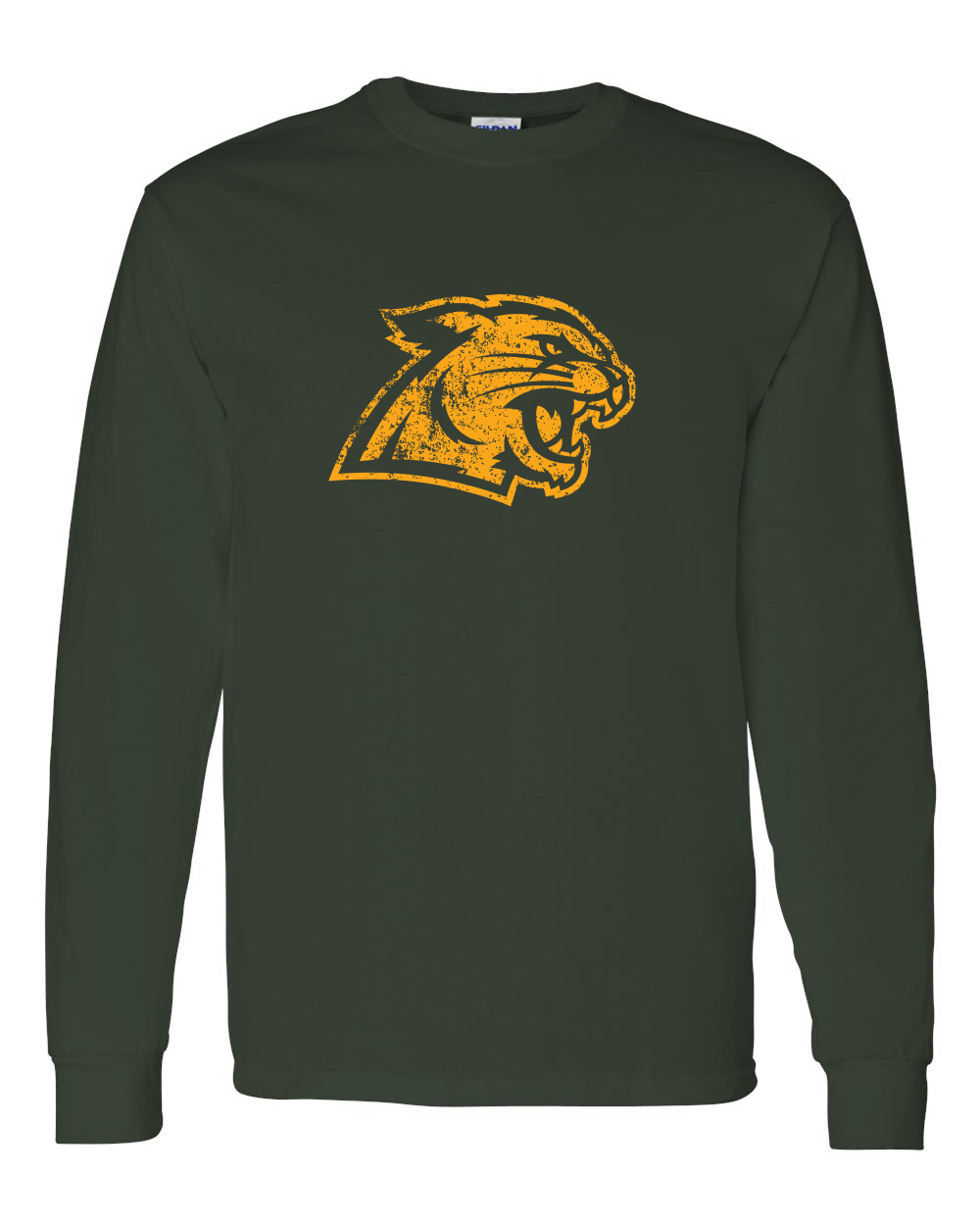 Northern Michigan Wildcat Distressed Long Sleeve - Forest Green