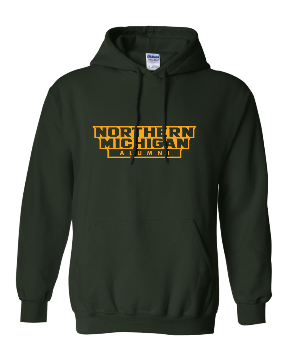 Northern Michigan Alumni One Color Hooded Sweatshirt - Forest Green