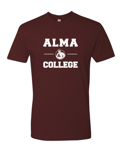 Alma College Scots Stacked One Color Exclusive Soft Shirt - Maroon