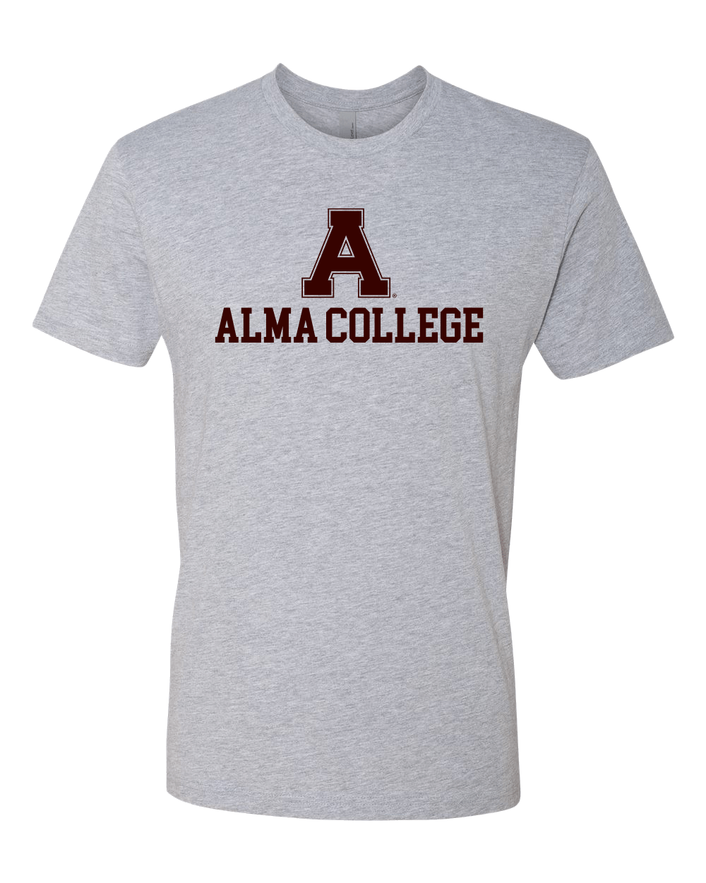 A Alma College Stacked One Color Exclusive Soft Shirt - Heather Gray