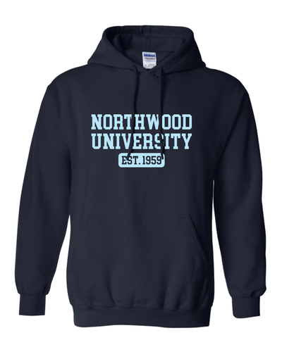 Northwood University EST One Color Hooded Sweatshirt - Navy