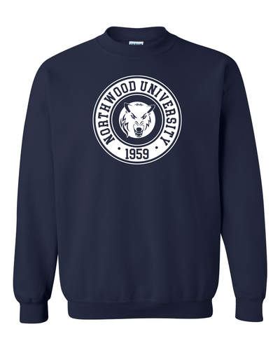 Northwood University Circle One Color Crewneck Sweatshirt - Navy