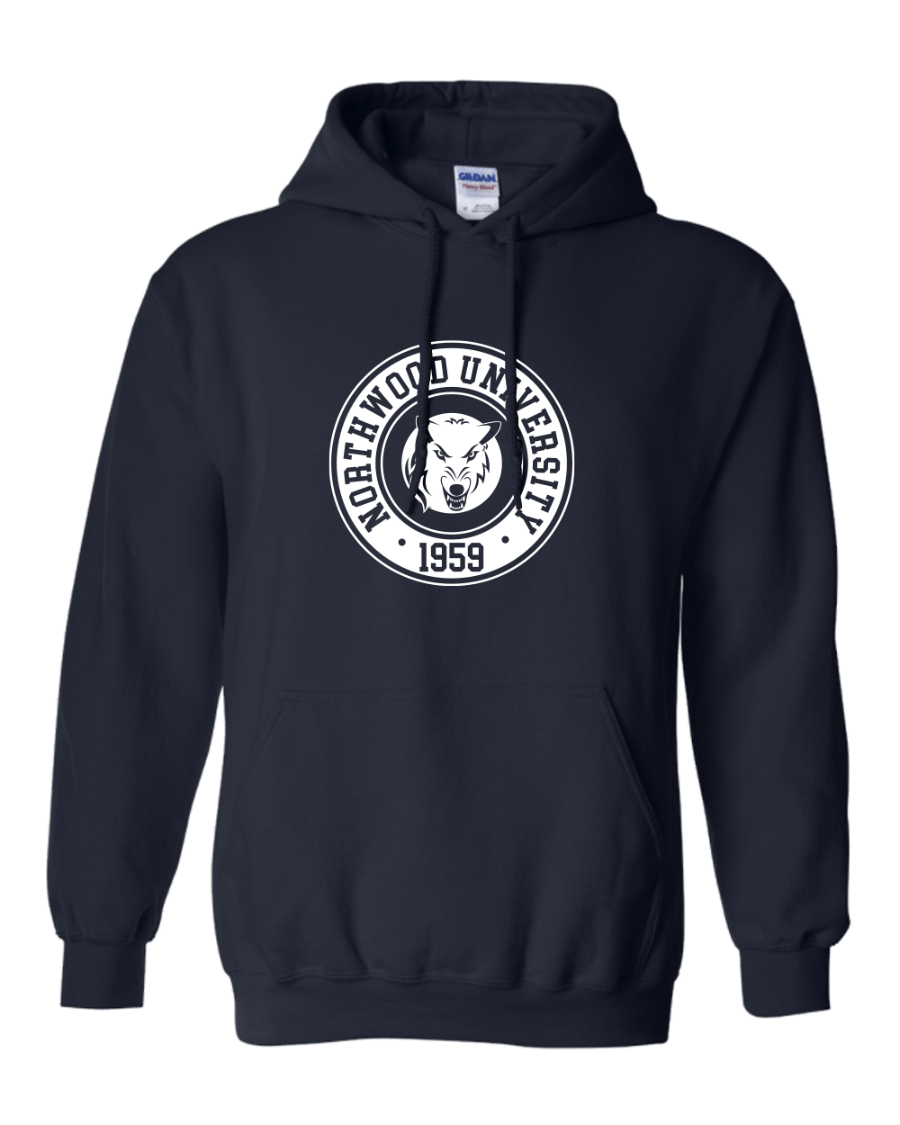 Northwood University Circle One Color Hooded Sweatshirt - Navy