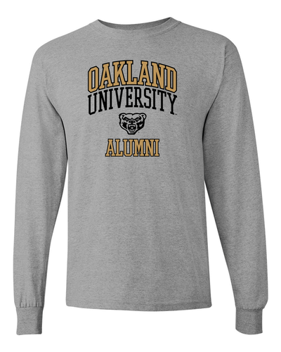 Oakland University Alumni Two Color Long Sleeve - Sport Grey