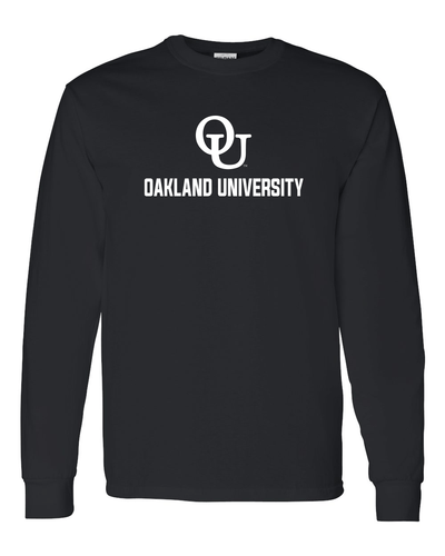 OU Oakland University One Color Long Sleeve - Black