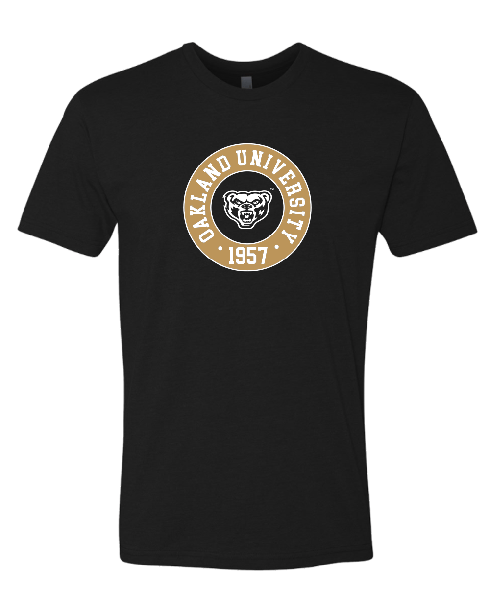 Oakland University Circle Two Color Exclusive Soft Shirt - Black