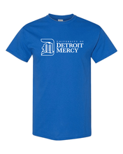 Load image into Gallery viewer, Detroit Mercy DM Text One Color T-Shirt - Royal
