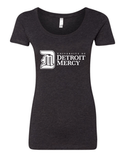 Load image into Gallery viewer, Detroit Mercy DM Text One Color T-Shirt - Vintage Black
