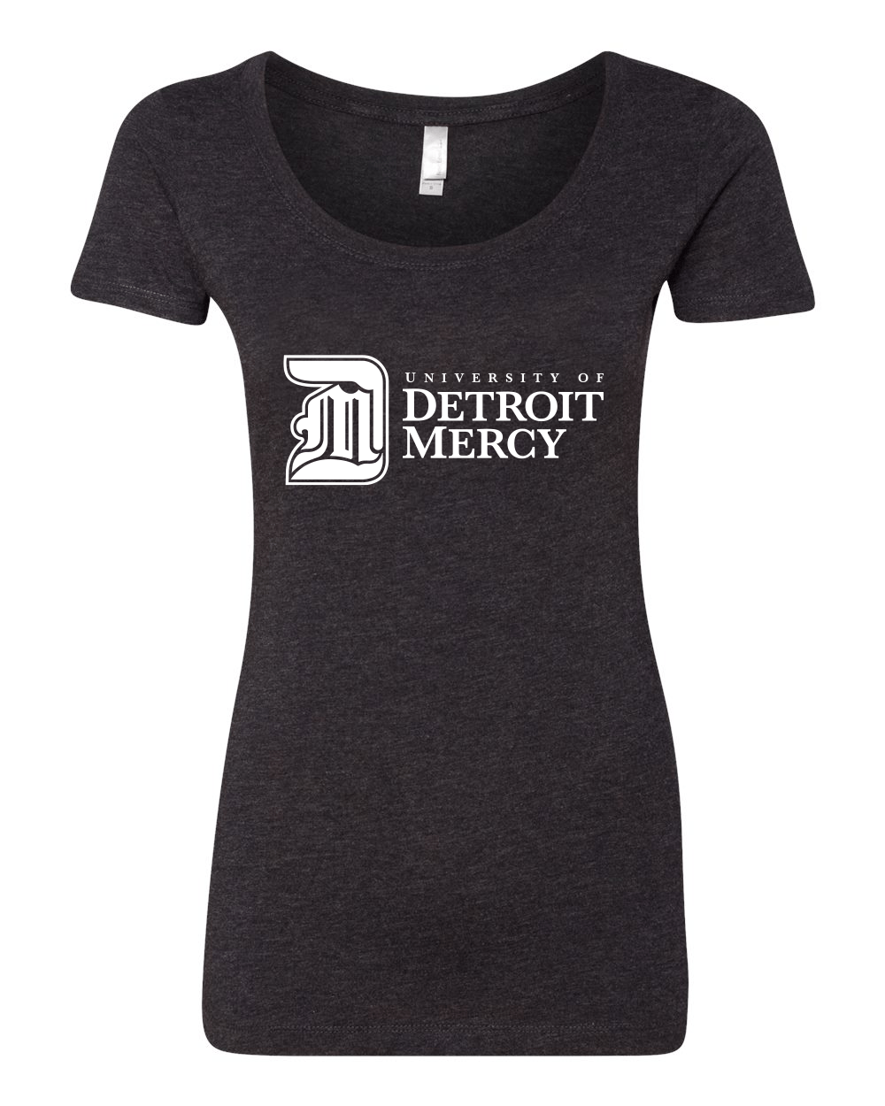 Detroit Mercy DM Text One Color T-Shirt - Vintage Black