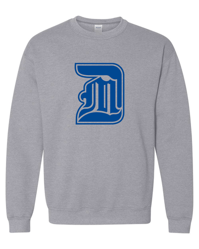 U of Detroit Mercy DM One Color Crewneck - Sport Grey