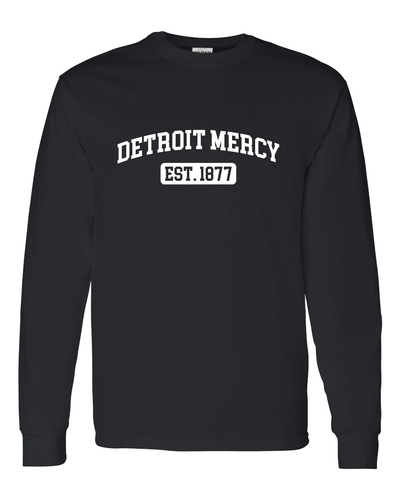 Detroit Mercy EST One Color Long Sleeve T-Shirt - Black