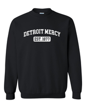 Load image into Gallery viewer, Detroit Mercy EST One Color Crewneck Sweatshirt - Black
