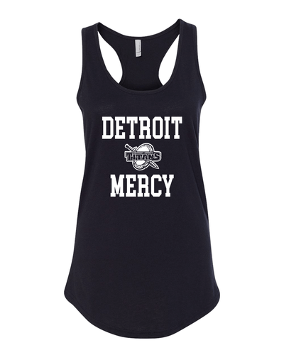 Detroit Mercy Stacked One Color Tank Top - Black