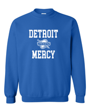 Load image into Gallery viewer, Detroit Mercy Stacked One Color Crewneck Sweatshirt - Royal
