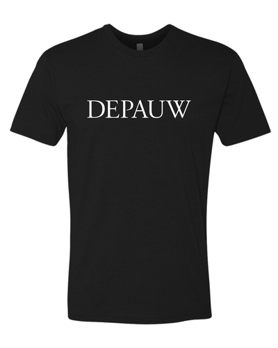 DePauw White Text Exclusive Soft Shirt - Black