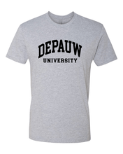 Load image into Gallery viewer, DePauw 1 Color Black Text Exclusive Soft Shirt - Heather Gray
