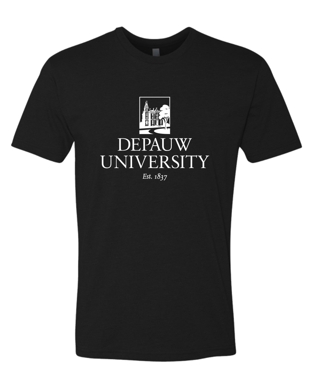 DePauw Full Logo White Ink Exclusive Soft Shirt - Black