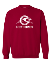 Load image into Gallery viewer, Univ of Indianapolis Greyhounds White Text Crewneck Sweatshirt - Cardinal Red
