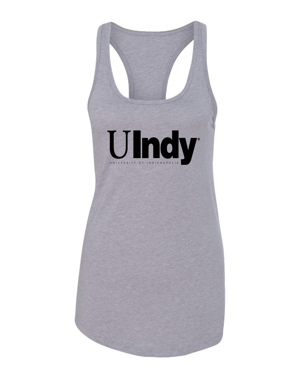 University of Indianapolis UIndy Black Text Tank Top - Heather Grey