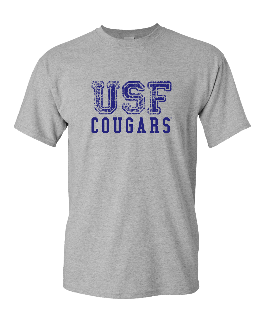 Saint Francis USF Cougars Blue Ink T-Shirt - Sport Grey