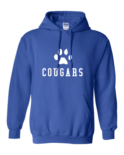 Saint Francis Cougars White Paw Hooded Sweatshirt - Royal