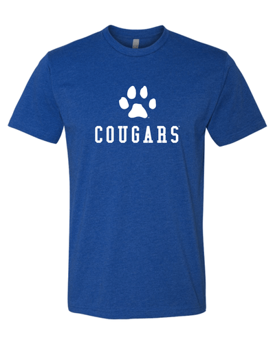 Saint Francis Cougars White Paw Exclusive Soft Shirt - Royal