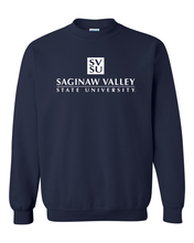 Load image into Gallery viewer, SVSU Stacked One Color Crewneck Sweatshirt - Navy
