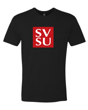 Load image into Gallery viewer, SVSU Block Two Color Exclusive Soft Shirt - Black
