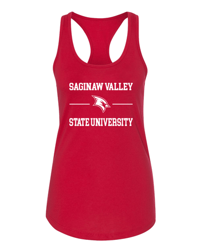 Saginaw Valley Stacked One Color Tank Top - Red