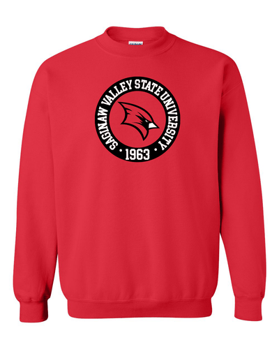 Saginaw Valley Circle Two Color Crewneck Sweatshirt - Red