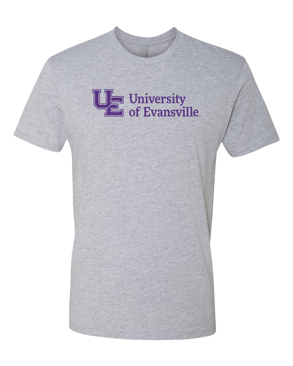 Evansville Purple Text Exclusive Soft Shirt - Heather Gray