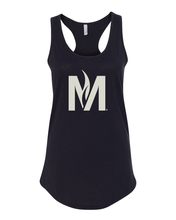 Load image into Gallery viewer, Minnesota State Moorhead M Ladies Racer Tank Top - Black
