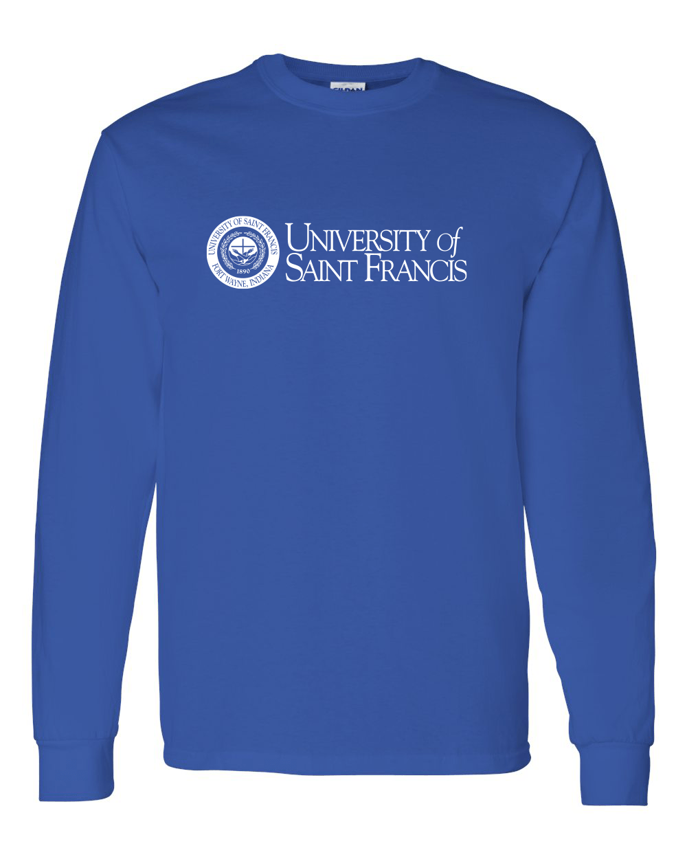 Saint Francis White Text Long Sleeve T-Shirt - Royal