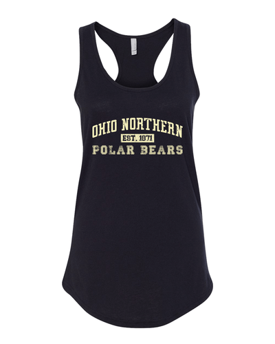 Ohio Northern Vintage 1871 Ladies Tank Top - Black